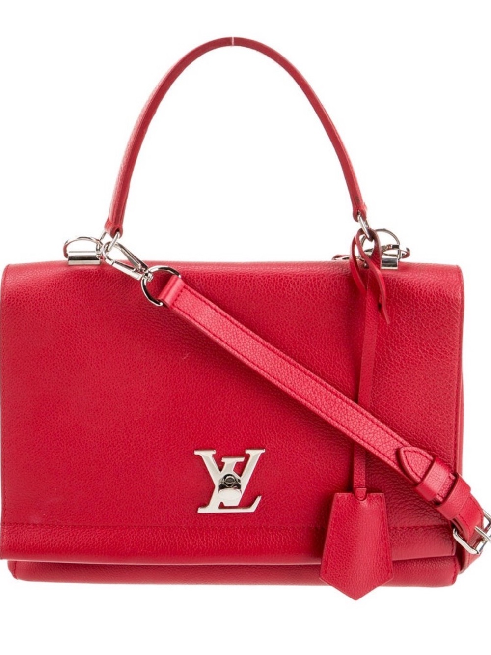 Louis Vuitton Red Taurillon Leather Lockme II - AUTHENTIC